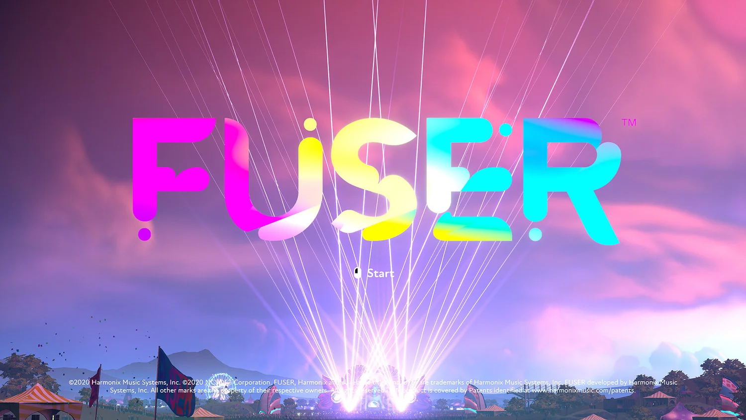 FUSER title screen